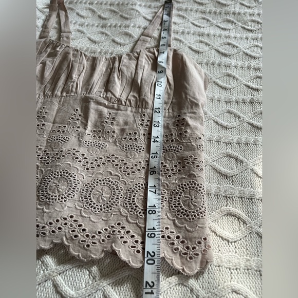 Kirious Brand Tan Embroidered Style Adjustable Camisole Women’s Size Medium - Picture 12 of 13